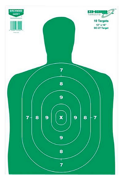 Picture of Birchwood Casey Eze-Scorer Bc-27 Silhouette Paper Target 12" X 18" 100 Per Pkg 