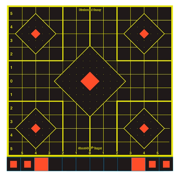 Picture of Birchwood Casey Shoot-N-C Sight-In Diamond Adhesive Paper Target 12" 100 Per Pkg 