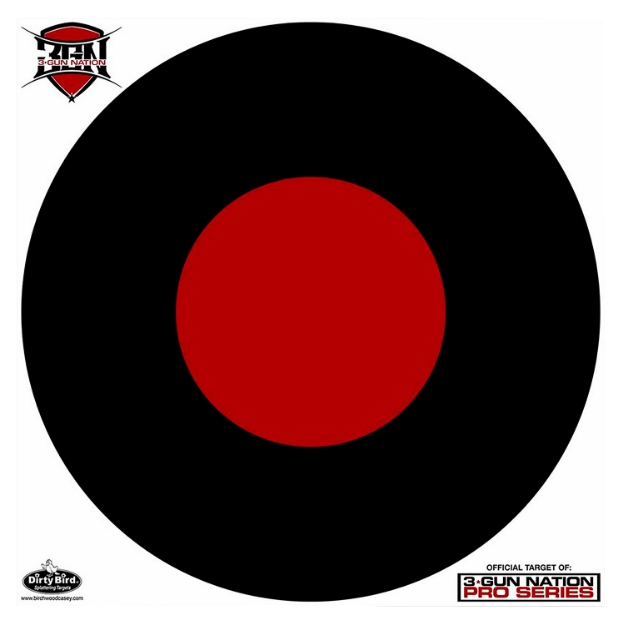 Picture of Birchwood Casey Dirty Bird 3-Gun Nation Bullseye Tagboard Target 17.25" 100 Per Pkg 