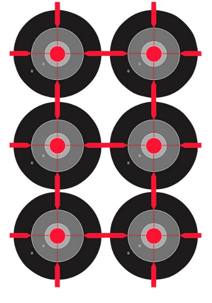 Picture of Birchwood Casey Dirty Bird Multiple Bull's-Eye Bullseye Tagboard Target 12" X 18" 100 Per Pkg 