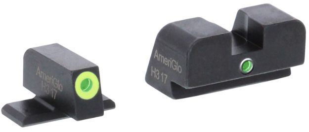 Picture of Ameriglo I-Dot Sight Set For Sig Sauer Pistols Using #8 Front & #8 Rear Black | Green Tritium With Lumigreen Outline Front Sight Green Tritium I-Dot Rear Sight 