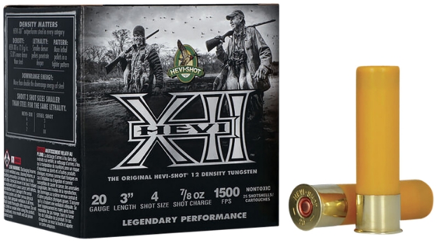 Picture of Hevi-Shot Hevi-Xii Waterfowl 20 Gauge 3" 7/8 Oz 1500 Fps Tungsten 4 Shot 25 Bx/10 Cs 