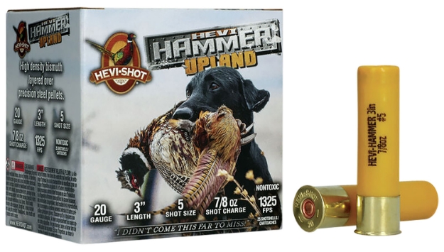 Picture of Hevi-Shot Hevi-Hammer Upland 20 Gauge 3" 7/8 Oz 1325 Fps Steel, Bismuth 5 Shot 25 Bx/10 Cs 