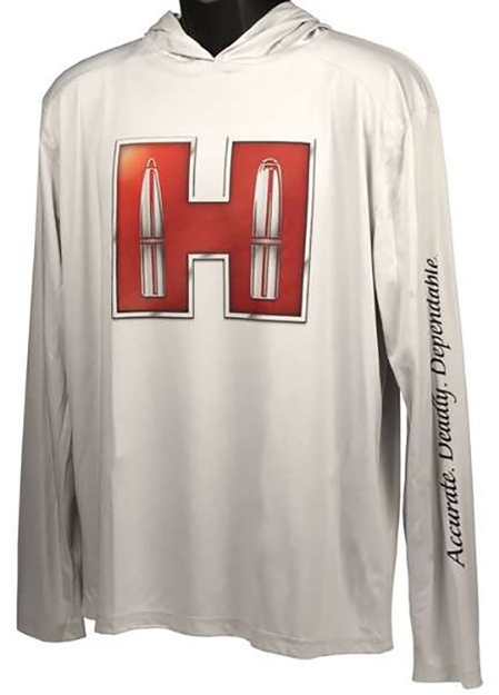 Picture of Hornady Solar Hoodie White W/Red Logo Long Sleeve Small 