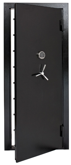 Picture of Snapsafe Vault Door Out-Swing Black 12 Gauge Steel 32.80"W X 81"H Access Code/Key Entry 