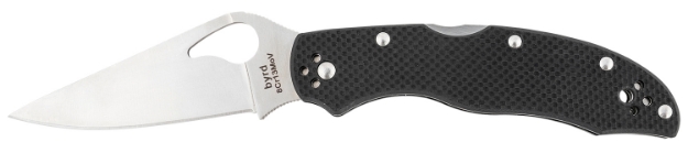 Picture of Spyderco Byrd Harrier 2 3.39" Folding Clip Point Plain 8Cr13mov Ss Blade Black Textured G10 Handle Includes Pocket Clip 