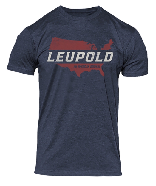 Picture of Leupold American Original Navy Heather Cotton/Polyester Short Sleeve Medium 