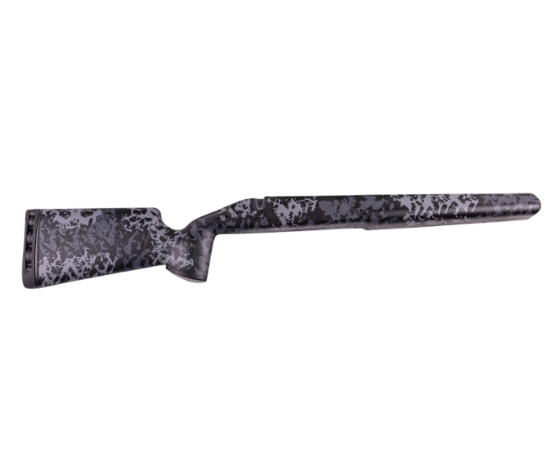 Picture of Iota Outdoors Kremlin Textured Large Pattern Matte Midnight Gray Carbon Fiber Fixed With Tikka Factory Sporter Barrel Contouring For Tikka T3 Right Hand 