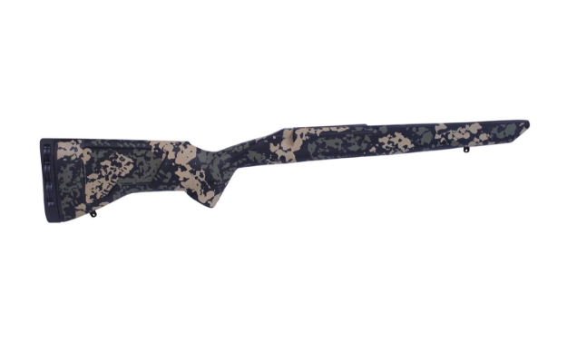 Picture of Iota Outdoors Krux Large Pattern Black Olive Fiberglass Fixed With Varmint Barrel Contouring For Remington 700 Long Action Right Hand 