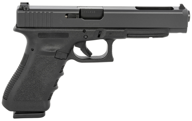 Picture of Glock G34 Gen3 Competition 9Mm Luger 5.31" Barrel 17+1, Black Frame & Slide, Finger Grooved Rough Texture Grip, Adjustable Sights, Safe Action Trigger (Us Made) 