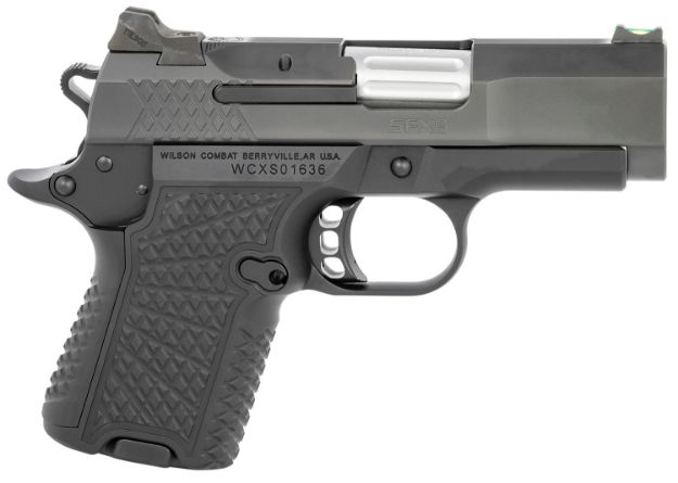 Picture of Wilson Combat Sfx9 Sub-Compact 9Mm Luger 10+1 15+1 3.25" Stainless Steel Barrel Black Dlc Serrated Slide Black Aluminum Frame W/Beavertail 