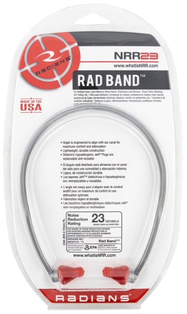 Picture of Radians Rad-Band 23 Db Behind The Neck Gray Adult 1 Pair 