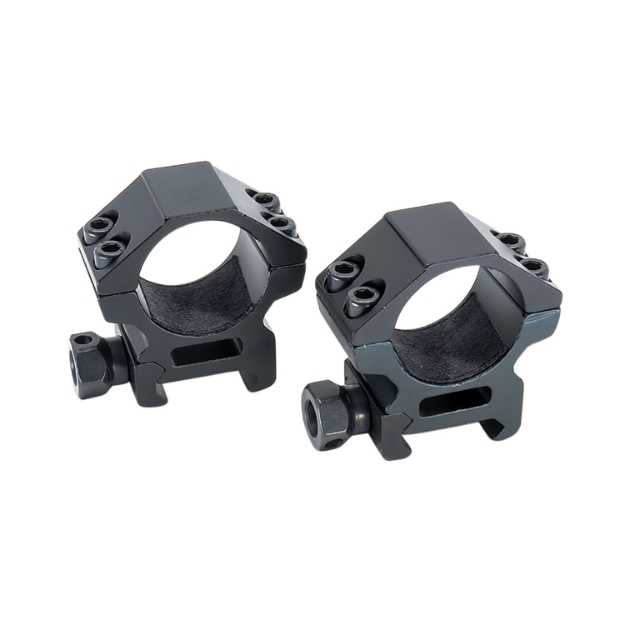 Picture of Riton Optics Scope Ring Set Picatinny/Weaver Low 1" Tube Matte Black Aluminum 