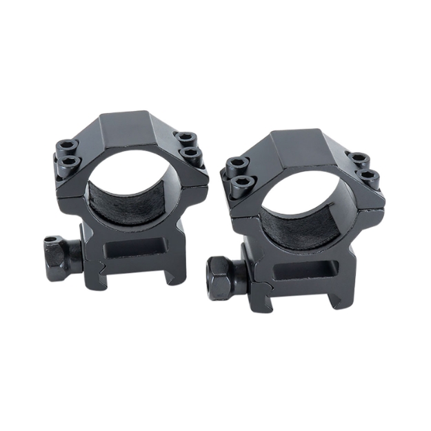 Picture of Riton Optics Scope Ring Set Picatinny/Weaver Medium 1" Tube Matte Black Aluminum 