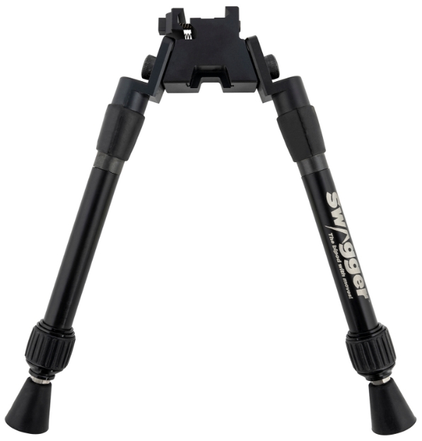 Picture of Swagger Sea12 Extreme Angle Bipod With Black Finish, Picatinny Attachment & 9-12" Vertical Adjustment 