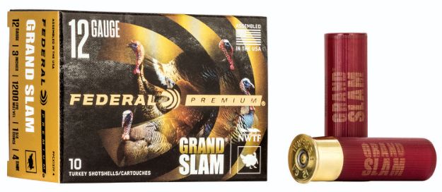 Picture of Federal Premium Grand Slam 12 Gauge 3" 1 3/4 Oz 1200 Fps 4 Shot 10 Bx/25 Cs 