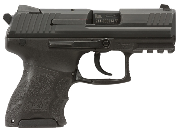 Picture of Hk P30sk Subcompact V3 Sa/Da 9Mm Luger 3.27" 10+1(2), 13+1 Black Black Steel Slide Black Interchangeable Backstrap Grip Decocker Night Sights 