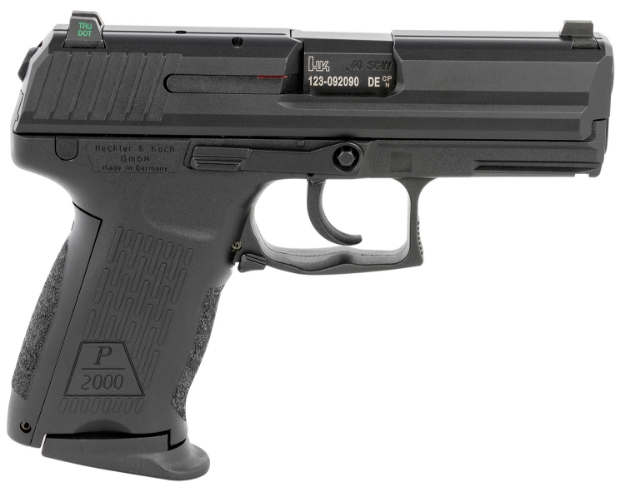 Picture of Hk P2000 V2 Lem 40 S&W 3.66" 10+1 (3) Black Blued Steel Slide Black Interchangeable Backstrap Grip Night Sights No Manual 