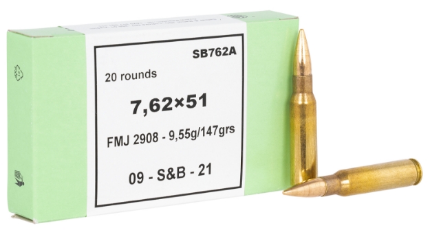 Picture of Sellier & Bellot Rifle 7.62X51mm Nato 147 Gr Full Metal Jacket (Fmj) 20 Bx/30 Cs 