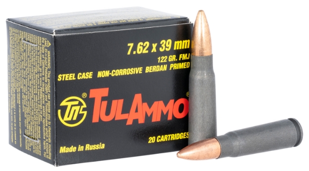 Picture of Tula Ammo By American Ammo Rifle 7.62X39mm 122 Gr Full Metal Jacket (Fmj) Steel Case 20 Bx/50 Cs 