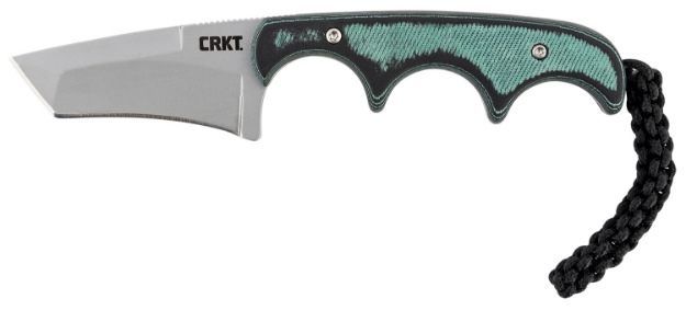 Picture of Crkt Minimalist 2.13" Fixed Tanto Plain Bead Blasted 5Cr15mov Ss Blade/ Green Contoured Resin Infused Fiber Handle Includes Lanyard/Sheath 