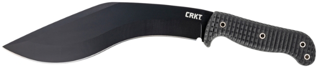 Picture of Crkt Kuk 10.56" Fixed Recurve Plain Black Powder Coated 65Mn Carbon Steel Blade/Black Textured Grn Handle Includes Sheath 