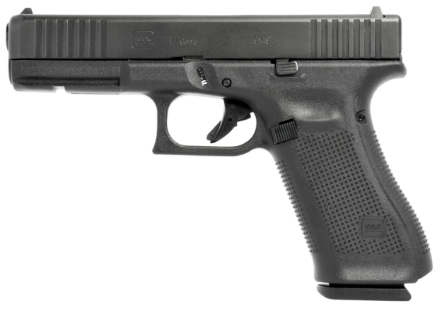 Picture of Glock G17 Gen5 9Mm Luger 4.49" Glock Marksman Barrel 17+1, Black Frame & Ndlc Slide, Rough Texture Modular Backstrap, Ambidextrous Slide Stop, Safe Action Trigger (Us Made) 