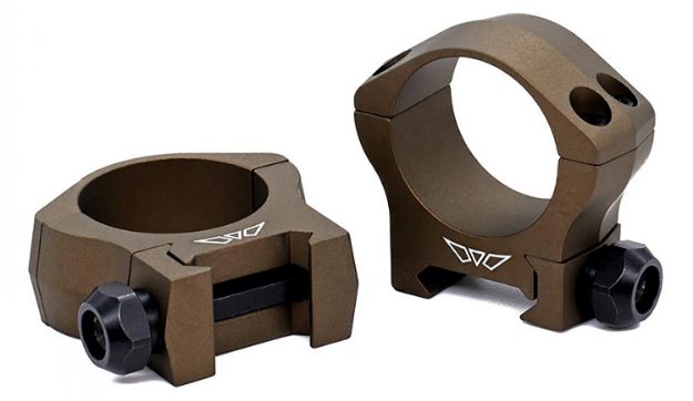 Picture of Warne Mountain Tech Scope Ring Set Fixed For Rifle Picatinny/Weaver 30Mm Tube Burnt Bronze Cerakote Aluminum 