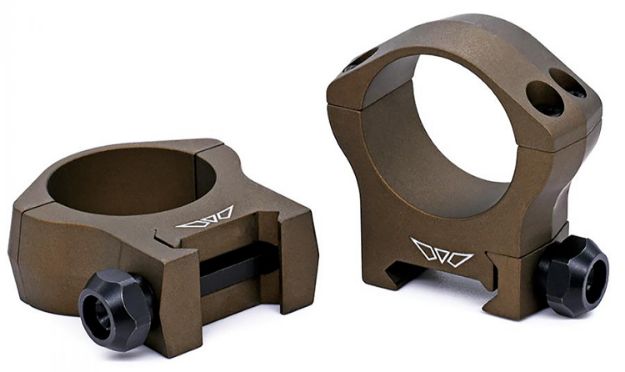 Picture of Warne Mountain Tech Scope Ring Set Fixed For Rifle Picatinny/Weaver 30Mm Tube Burnt Bronze Cerakote Aluminum 