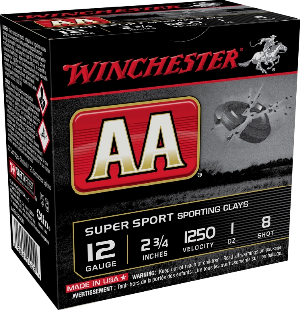 Picture of Winchester Ammo Aa Sporting Clay 12 Gauge 2.75" 1 Oz 1250 Fps 8 Shot 25 Bx/10 Cs 