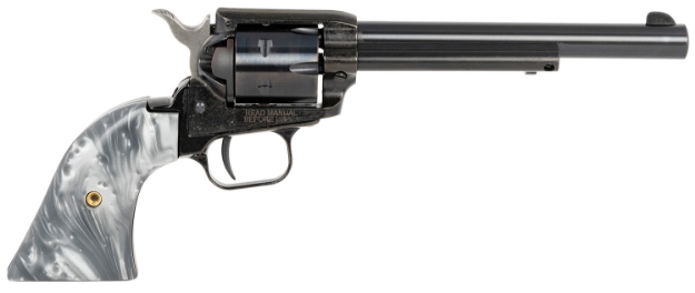 Picture of Heritage Mfg Rough Rider 22 Lr 6 Shot 6.50" Black Barrel & Cylinder Black Frame, Altamont Gray Pearl Grips 