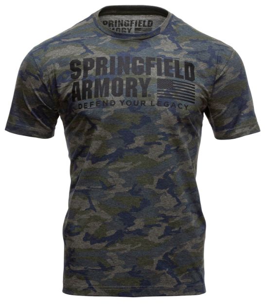 Picture of Springfield Armory Vintage Camo Men's Camo Cotton Short Sleeve Small 