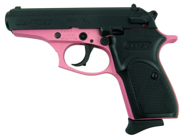 Picture of Bersa Thunder 380 Acp 8+1 3.50" Barrel, Pink Cerakote Finished Aluminum Frame, Serrated Matte Black Steel Slide, Textured Black Polymer Grip, Decocker Safety 