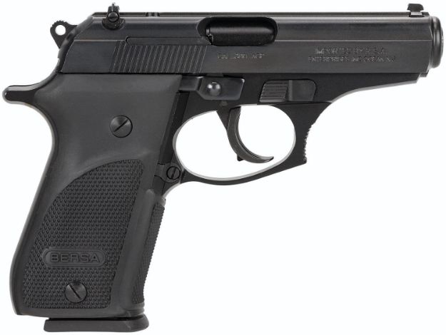 Picture of Bersa Thunder Plus 380 Acp 15+1 3.50" Barrel, Matte Black Finished Aluminum Frame, Serrated Steel Slide, Rubber Grip, Decocker Safety 