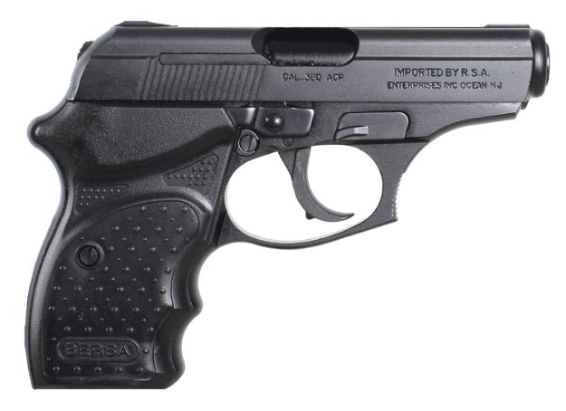 Picture of Bersa Thunder 380 Acp 7+1 3.50" Barrel, Matte Black Finished Aluminum Frame, Serrated Steel Slide, Finger Grooved Texture Polymer Grip, Decocker Safety 