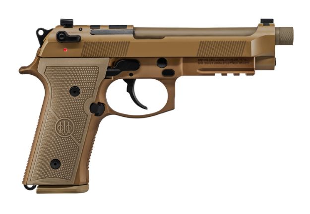 Picture of Beretta Usa M9a4 Centurion 9Mm Luger 5.10" Barrel 18+1, Flat Dark Earth Cerakote Polymer Frame, Serrated Steel Optic Cut Slide, Polymer Grip & Decocker Safety 