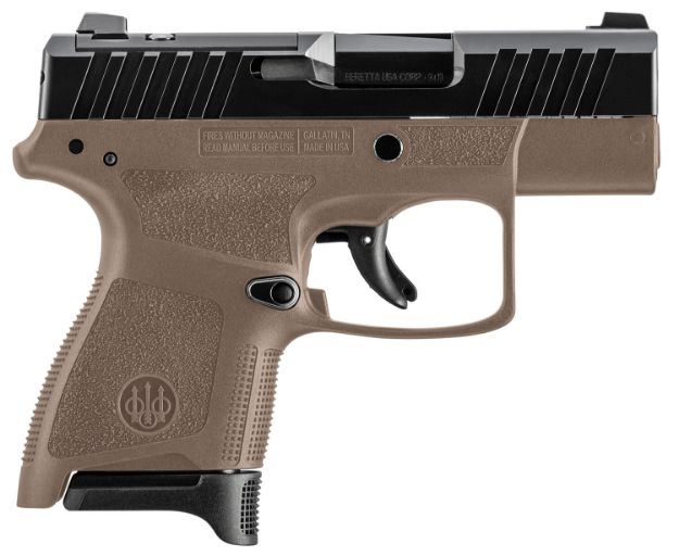 Picture of Beretta Usa Apx A1 Carry 9Mm Luger 6+1 8+1 3.30" Matte Black Serrated Slide, Flat Dark Earth Polymer Frame, Black Textured Polymer Grips Right Hand 