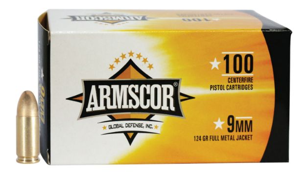 Picture of Armscor Precision Value Pack 9Mm Luger 124 Gr Full Metal Jacket (Fmj) 100 Per Box/12 Cs 