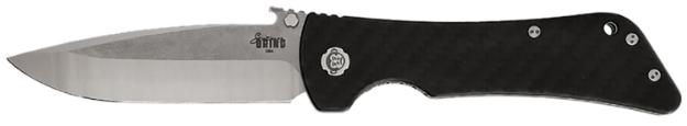 Picture of Southern Grind Bad Monkey 4" Folding Drop Point Plain Satin 14C28n Steel Blade/ 5.25" Black Textured Carbon Fiber Handle Includes Pocket Clip 