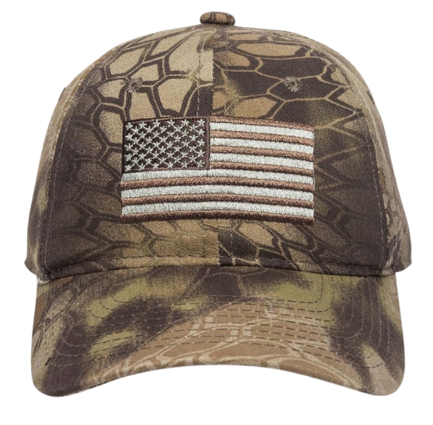 Picture of Outdoor Cap 120159-1-8 Usa Flag Kryptek Highlander Adjustable Snapback Osfa Unstructured 