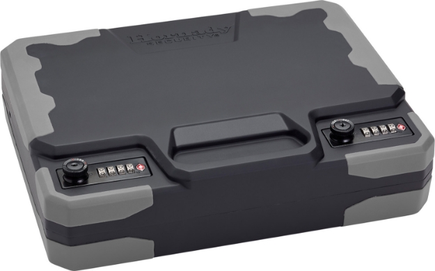 Picture of Hornady Treklite Lock Box Xxl Combination/Key Entry Black Holds 2 Handguns Polycarbonate 