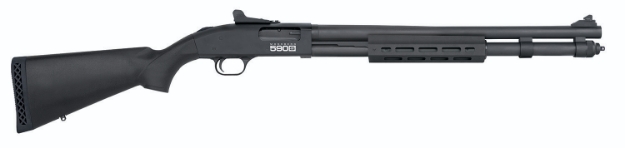 Picture of Mossberg 590S 12 Gauge 3" 7+1/8+1/13+1 20" Matte Blued Barrel, Black Anodized Engraved Receiver, Black Synthetic Stock, Right Hand 