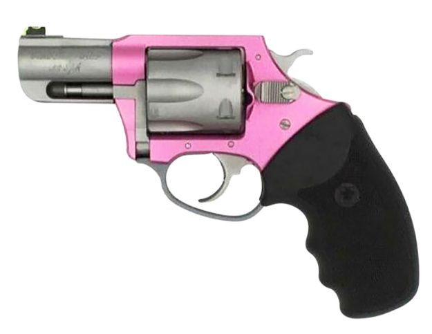 Picture of Charter Arms Rosie 38 Special 6Rd 2.20" Matte Stainless Finished Barrel/Cylinder, Aluminum Frame W/Pink Finish, Standard Hammer, Finger Grooved Black Rubber Grip 