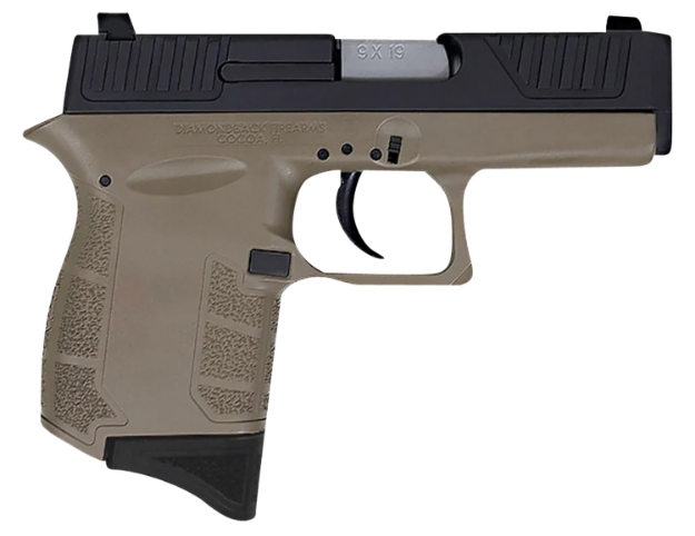 Picture of Diamondback G4 9Mm Luger Caliber With 3.10" Barrel, 6+1 Capacity, Flat Dark Earth Finish Polymer Frame, Serrated Black Nitride Stainless Steel Slide & Polymer Grip 