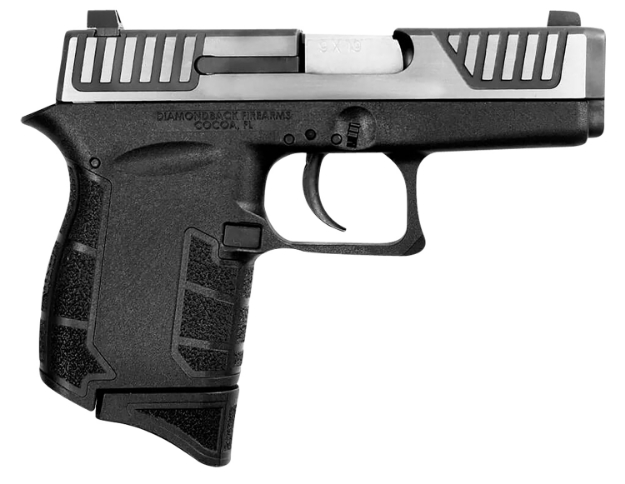 Picture of Diamondback G4 9Mm Luger Caliber With 3.10" Barrel, 6+1 Capacity, Black Finish Serrated Trigger Guard Frame, Serrated Stainless Steel Black Accents Slide & Polymer Grip 