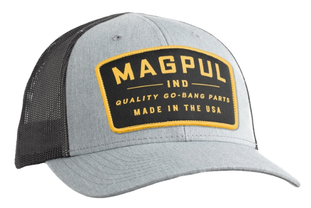 Picture of Magpul Go Bang Trucker Hat Heather Gray/Black Adjustable Snapback Osfa Structured 