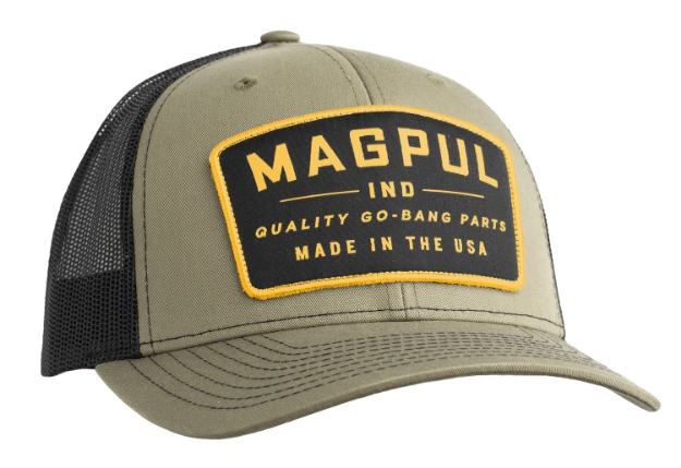 Picture of Magpul Go Bang Trucker Hat Od Green/Black Adjustable Snapback Osfa Structured 