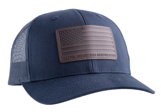 Picture of Magpul Standard Trucker Hat Navy Adjustable Snapback Osfa Structured Leather Patch 