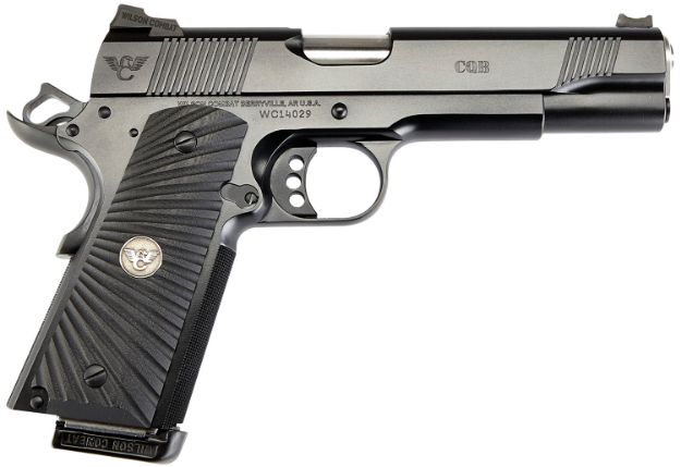 Picture of Wilson Combat Cqb Full-Size 45 Acp 5" 8+1 Stainless Match Grade Barrel Black Carbon Steel Slide With Front Serrations Black G10 Starburst Grip Fiber Optic Sight Ambi Thumb Safety 