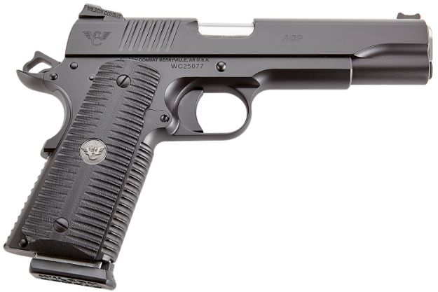 Picture of Wilson Combat Acp Full-Size Sao 9Mm Luger 5" 10+1 Black Armor-Tuff Carbon Steel Frame/Slide Black G10 Eagle Claw Grips Ambi Thumb Safety 